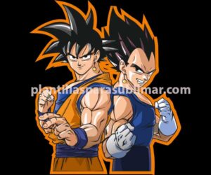 Goku Vegeta Vector Dragonball Plantillas Para Sublimar