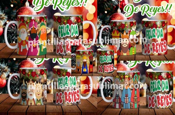 Gratis Descarga Plantillas Reyes Magos Tazas Plantillas Para Sublimar