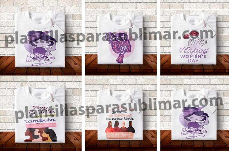 Gratis Plantillas Polos Playeras Dia De La Mujer Plantillas Para Sublimar