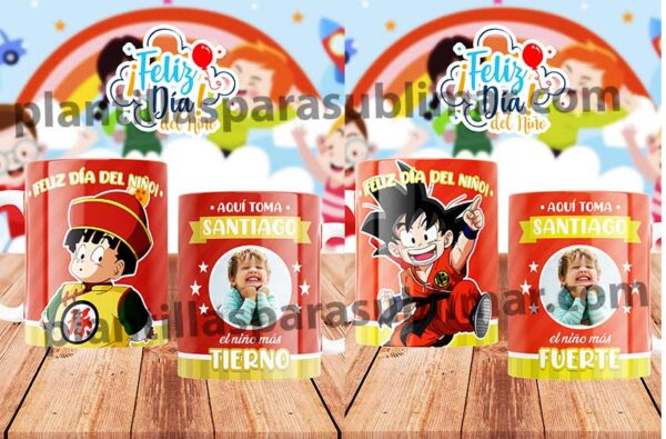 Aqui Toma Goku Gohan Plantillas Taza Plantillas Para Sublimar