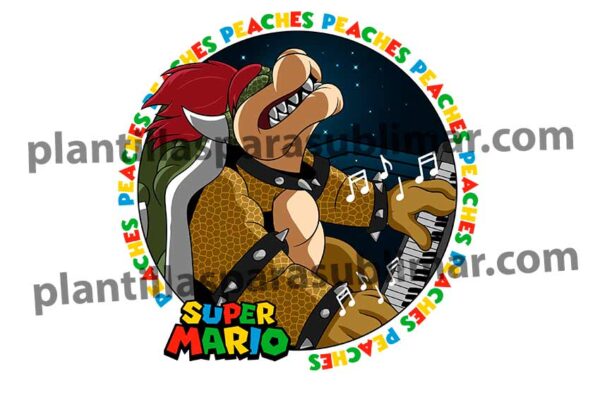 Super Mario Bowsere Peach Vector Png Plantillas Para Sublimar