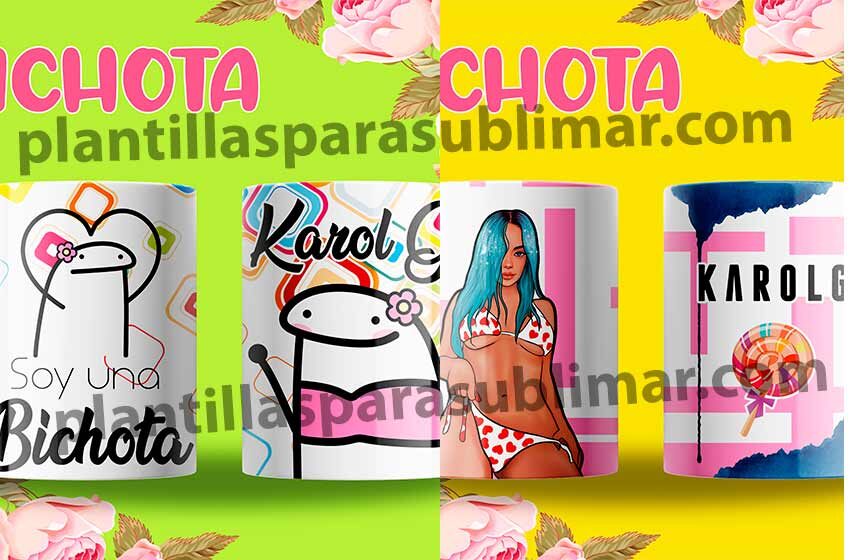 Karol G Plantilla Taza Bichota Plantillas Para Sublimar