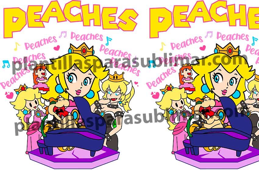 Peaches Bowser Cantando Vector Png Plantillas Para Sublimar The Best