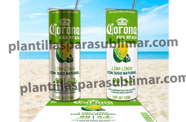 Plantilla Corona Lima Limon Tumbler Plantillas Para Sublimar