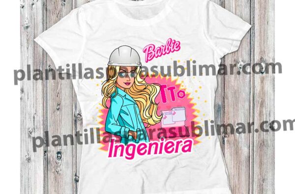 Barbie Ingeniera Plantilla Sublimacion Plantillas Para Sublimar