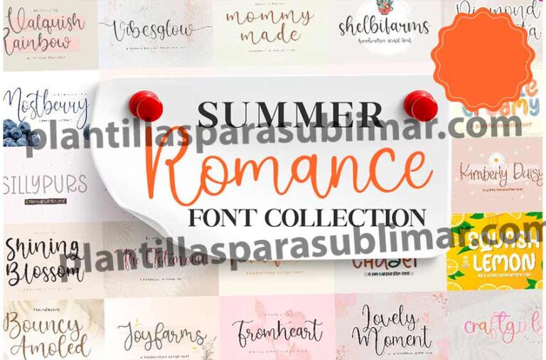 Colleccion Fuentes Summer Romance Plantillas Para Sublimar