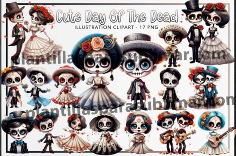 Catrinas Catrines Png Clipart Dia De Muertos Plantillas Para Sublimar