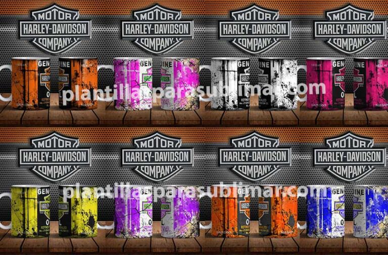 HARLEY DAVIDSON Plantilla Tazas Plantillas Para Sublimar