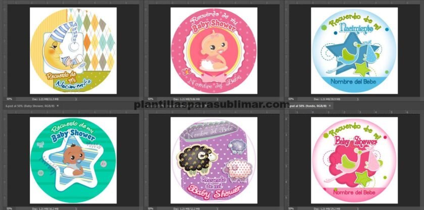 Pines, Chapitas, Cojines, Baby shower