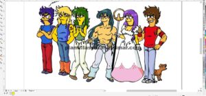 Los simpson caballeros del zodiaco Vector