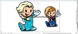 Elsa y Anna Frozen Vectores