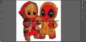 GROOD y Dead Pool Best Friends Vector