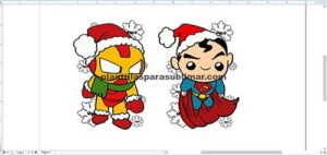 Vector IronMan y Superman Navideño