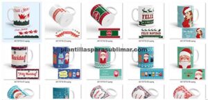 Pack Navideño 29 diseños para tazas sublimación