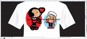 Olivia y popeye, Dia de los enamorados – Parejas, Remeras o gorras