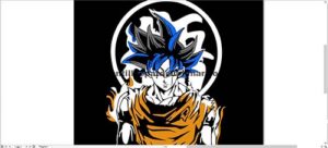 Goku dios, Vector Sublimación,
