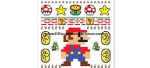 MARIO BROS PIXEL- Sublimación, PDF editable