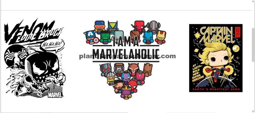 Super Heroes 3 Diseños Marvel Vector