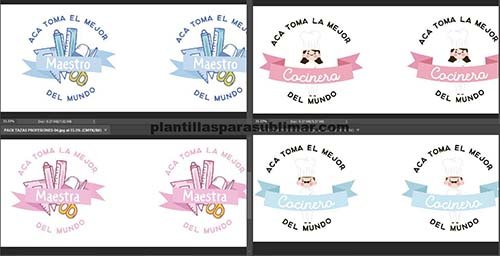 Profesiones, Maestr@ y Cociner@, Sublimación