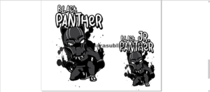 BlackPanther y BlackPanther Jr, remeras día del padre, sublimación