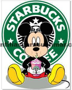 Starbucks Mickey mouse, vector, sublimación