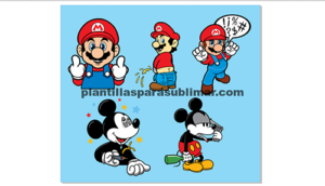 BAD Mario And Mickey Vector sublimacion