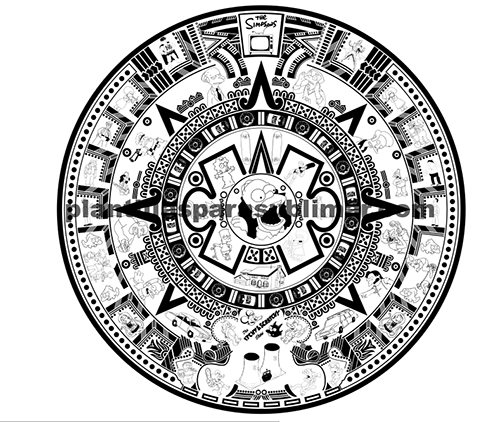 Aztec Sun Calendario Maya En El Fondo Blanco Vectores Con