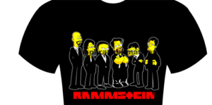 Rammstein, Simpson, sublimación remeras