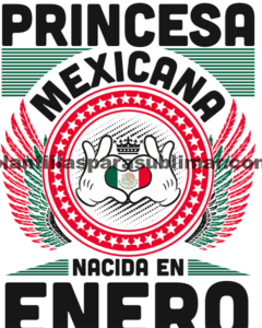 Princesa Mexicana, Vector sublimación remeras, corte, serigrafía