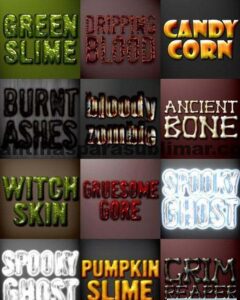 12 Estilos de letra Halloween, Photoshop