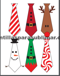 Corbatas navideñas, Vector