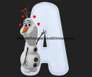 Abecedario Frozen, OLAF, PNG