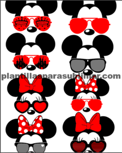 Mickey and minnie, caritas, vector