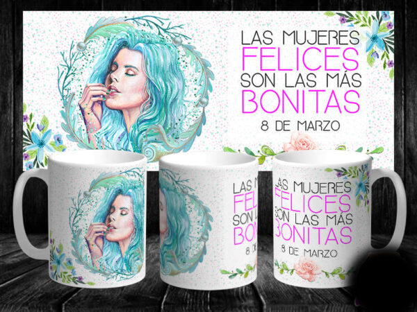 Dia De La Mujer, Plantillas Sublimación Tazas, 8 De Marzo – Plantillas