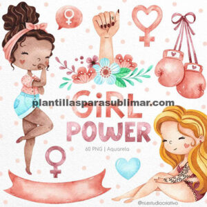 Dia de la mujer, Clipart, GirlPower Png