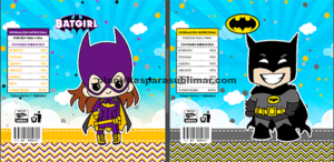 Chips Bags, Batman, Batgirl, editable