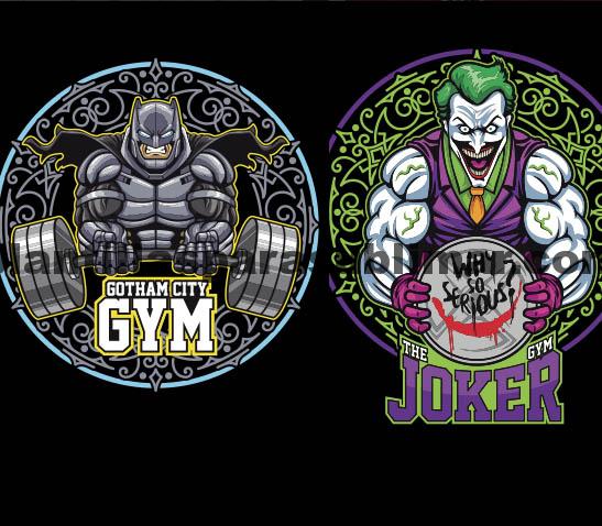  bATMAN,Joker, Gym, vector