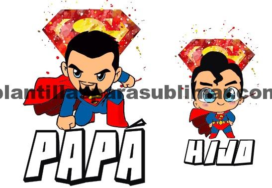  Plantilla,SUPERMAN, padre e hijo