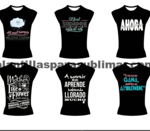 Frases, camisas, remeras, vector