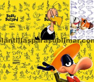Looney toons, Perro Ovejero, Pato lucas,Beaky Buzzard