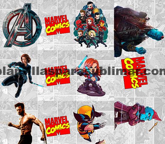  Marvel, Avengers, Xmen, Sublimación