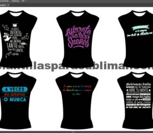 Refranes, camisas, remeras, vector