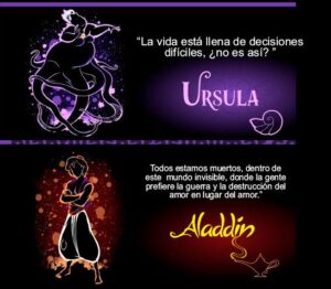 plantillas, Ursula, Aladdin, Disney, Neon