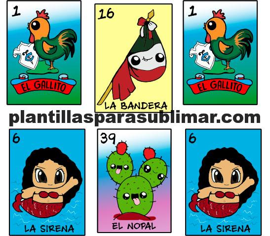 Loteria Plantillas Para Sublimar