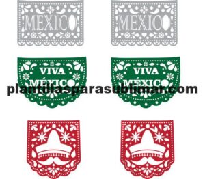 Papel picado, Viva mexico, vector