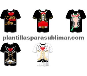 playeras Mexicanas, trajes, charros,Vector