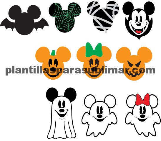  Halloween, Mickey, Minnie, Corte de vinil