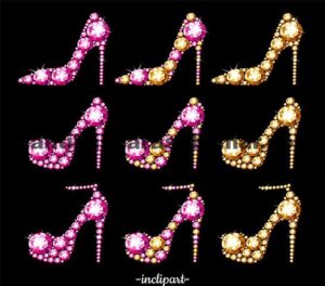 High heels, tacones, rosas, dorados