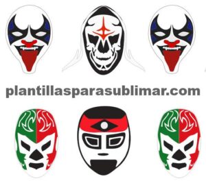 Mascaras, lucha libre, vector