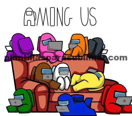 Among Us Vector Plantillas Para Sublimar